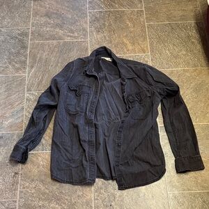 Madewell Men's Dark Gray Denim Shirt Jacket